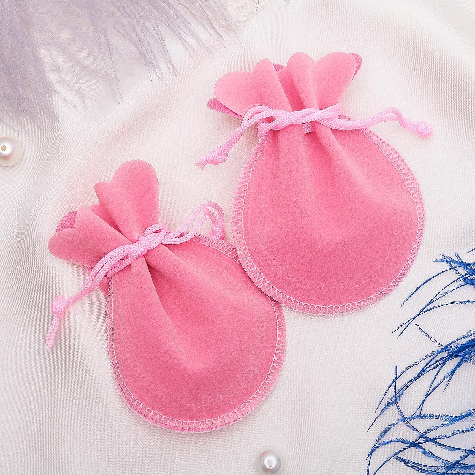 Мешочек бархатный, 7 х 9 (размер полезной части 6 х 6), цвет розовый