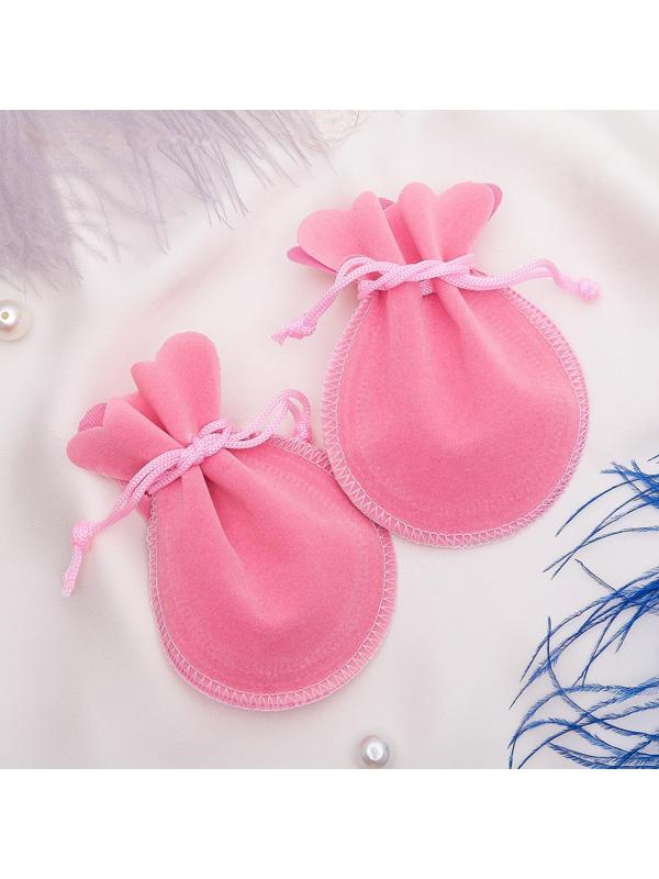 Мешочек бархатный, 7 х 9 (размер полезной части 6 х 6), цвет розовый