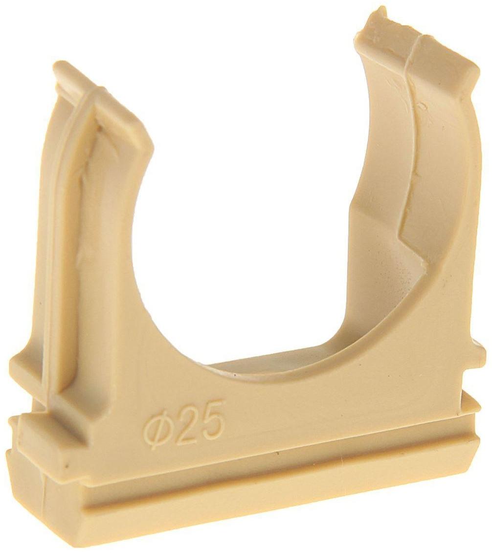Крепеж-клипса для труб Урал ПАК, 25 мм, светлое дерево, АТ-80125-010