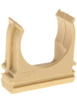 Крепеж-клипса для труб Урал ПАК, 25 мм, светлое дерево, АТ-80125-010