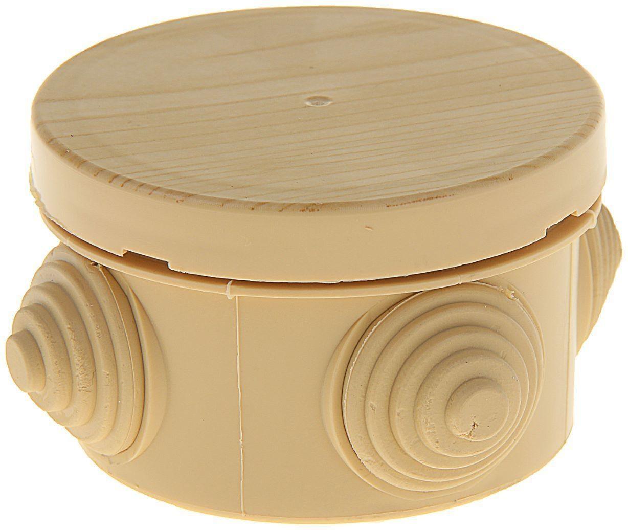 Распаечная коробка Урал ПАК, 65х40, IP 54, 4 вх, светлое дерево, КО-81001065-060