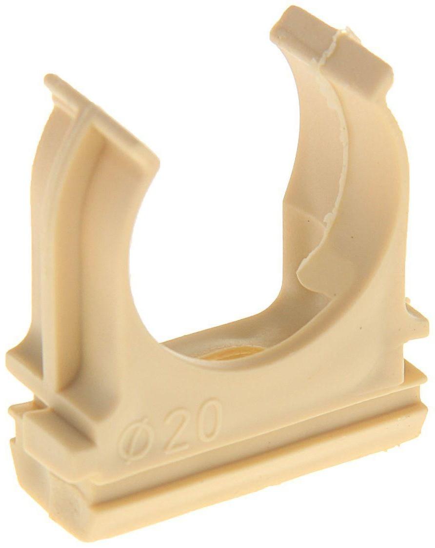 Крепеж-клипса для труб Урал ПАК, 20 мм, светлое дерево, АТ-80120-010