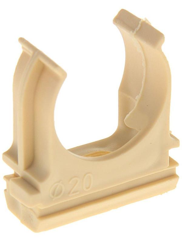 Крепеж-клипса для труб Урал ПАК, 20 мм, светлое дерево, АТ-80120-010