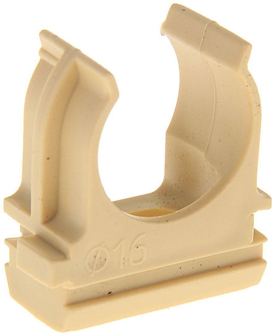 Крепеж-клипса для труб Урал ПАК, 16 мм, светлое дерево, АТ-80116-010