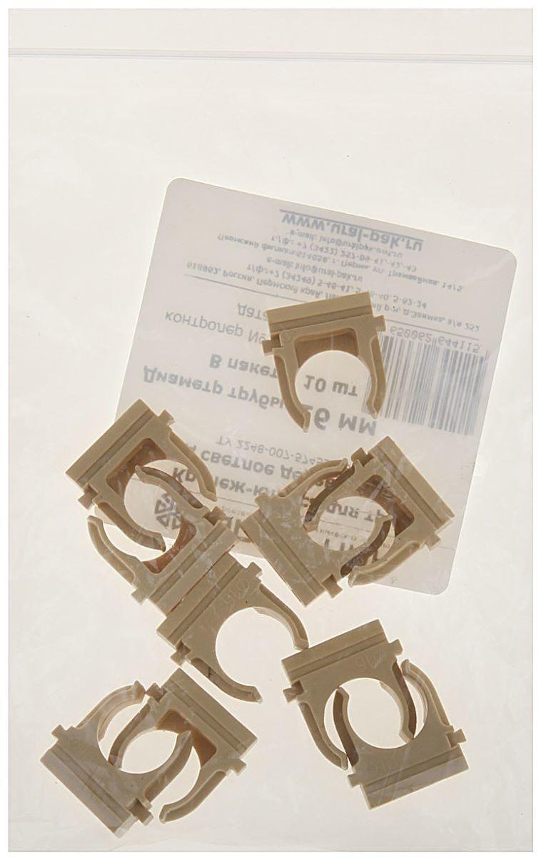 Крепеж-клипса для труб Урал ПАК, 16 мм, светлое дерево, АТ-80116-010