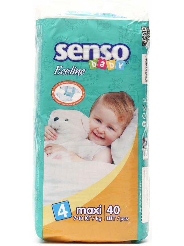 Подгузники «Senso baby» Ecoline Maxi (7-18 кг), 40 шт