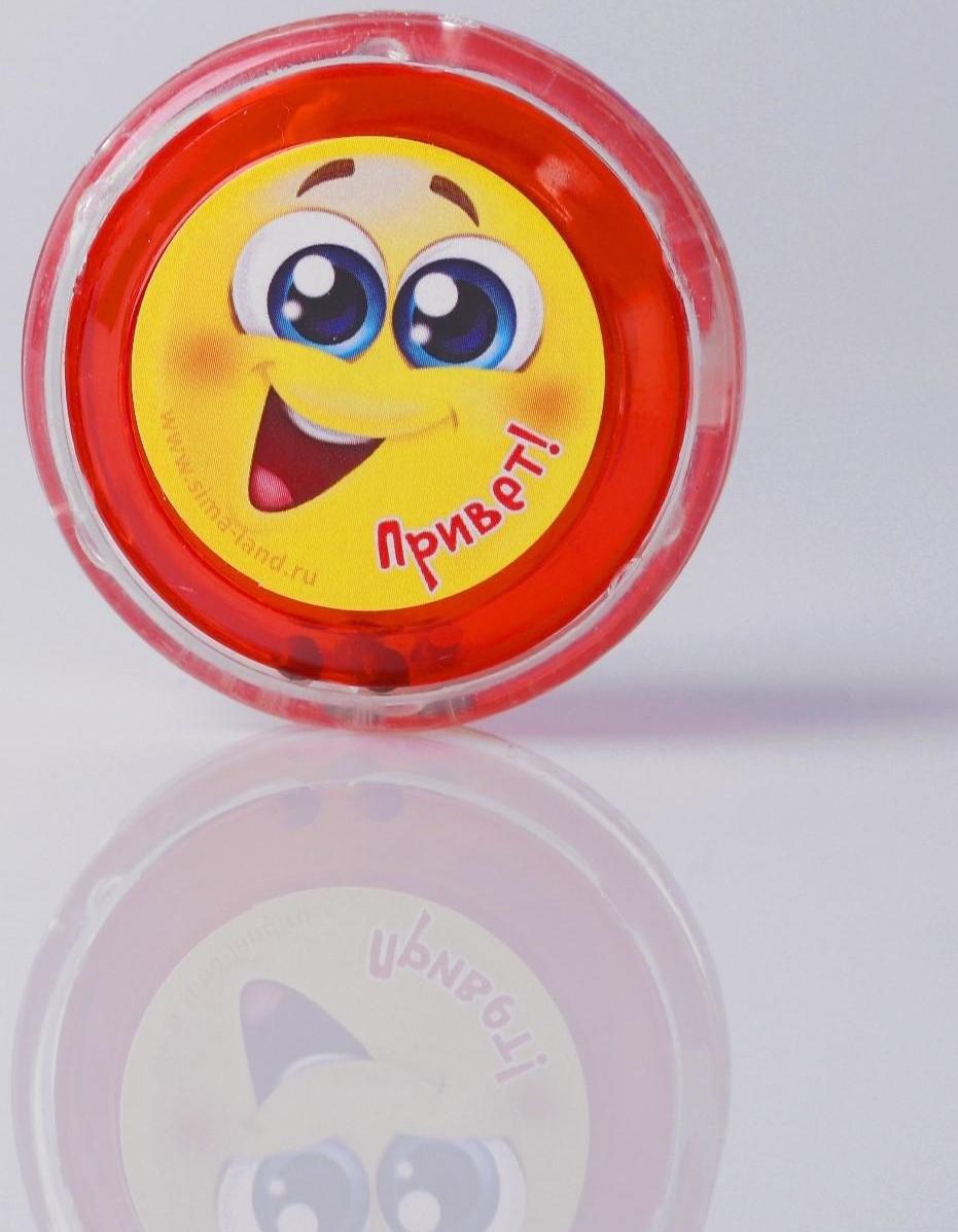 Йо-Йо «Привет», шарики внутри, d=4,7 см, цвета МИКС