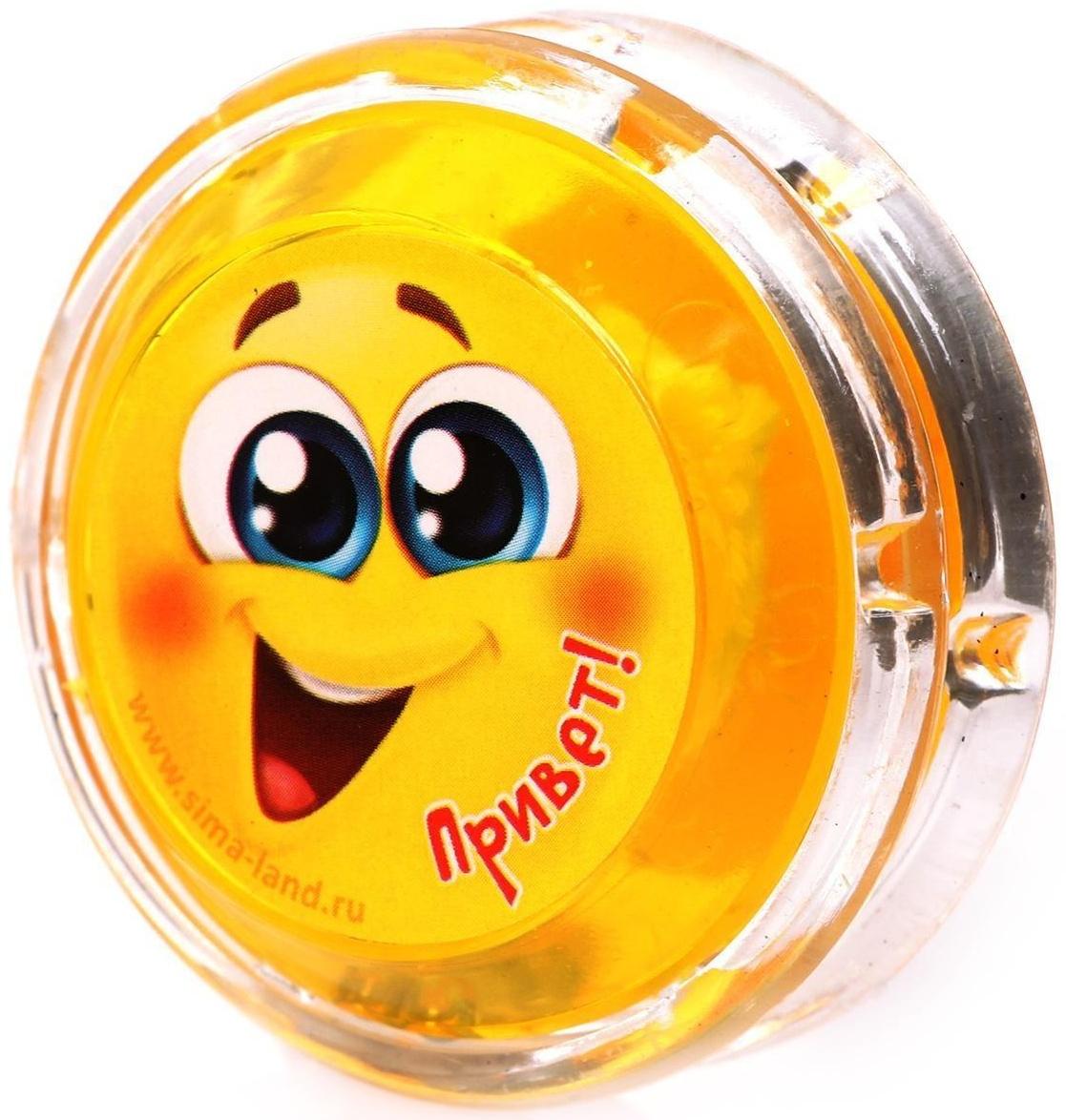 Йо-Йо «Привет», шарики внутри, d=4,7 см, цвета МИКС