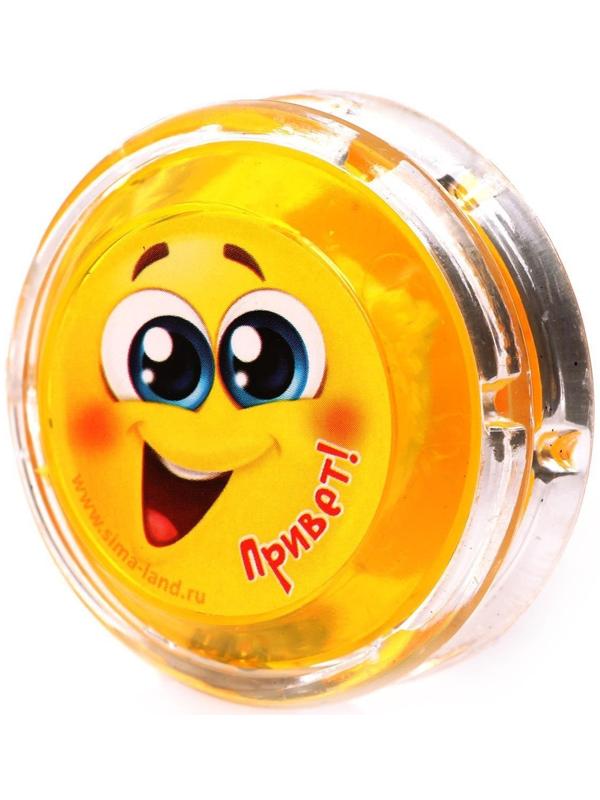 Йо-Йо «Привет», шарики внутри, d=4,7 см, цвета МИКС