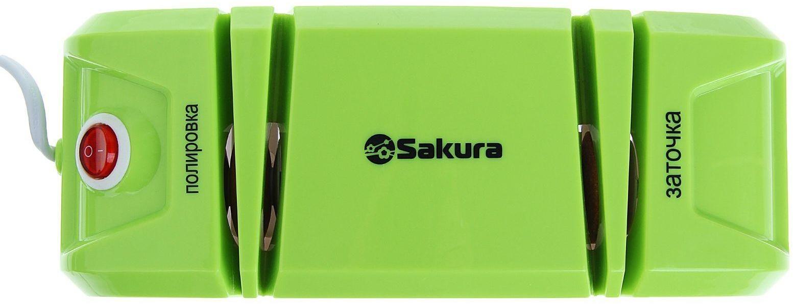 Точилка для ножей Sakura SA-6604GR, электрическая, 120 Вт, зелёная