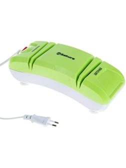 Точилка для ножей Sakura SA-6604GR, электрическая, 120 Вт, зелёная