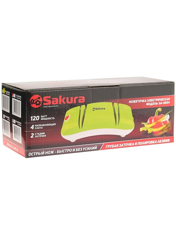 Точилка для ножей Sakura SA-6604GR, электрическая, 120 Вт, зелёная