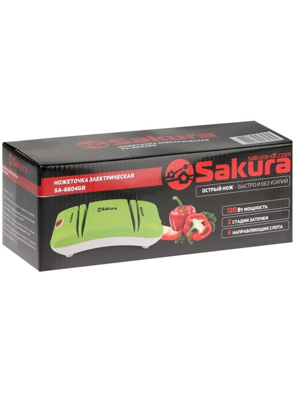 Точилка для ножей Sakura SA-6604GR, электрическая, 120 Вт, зелёная