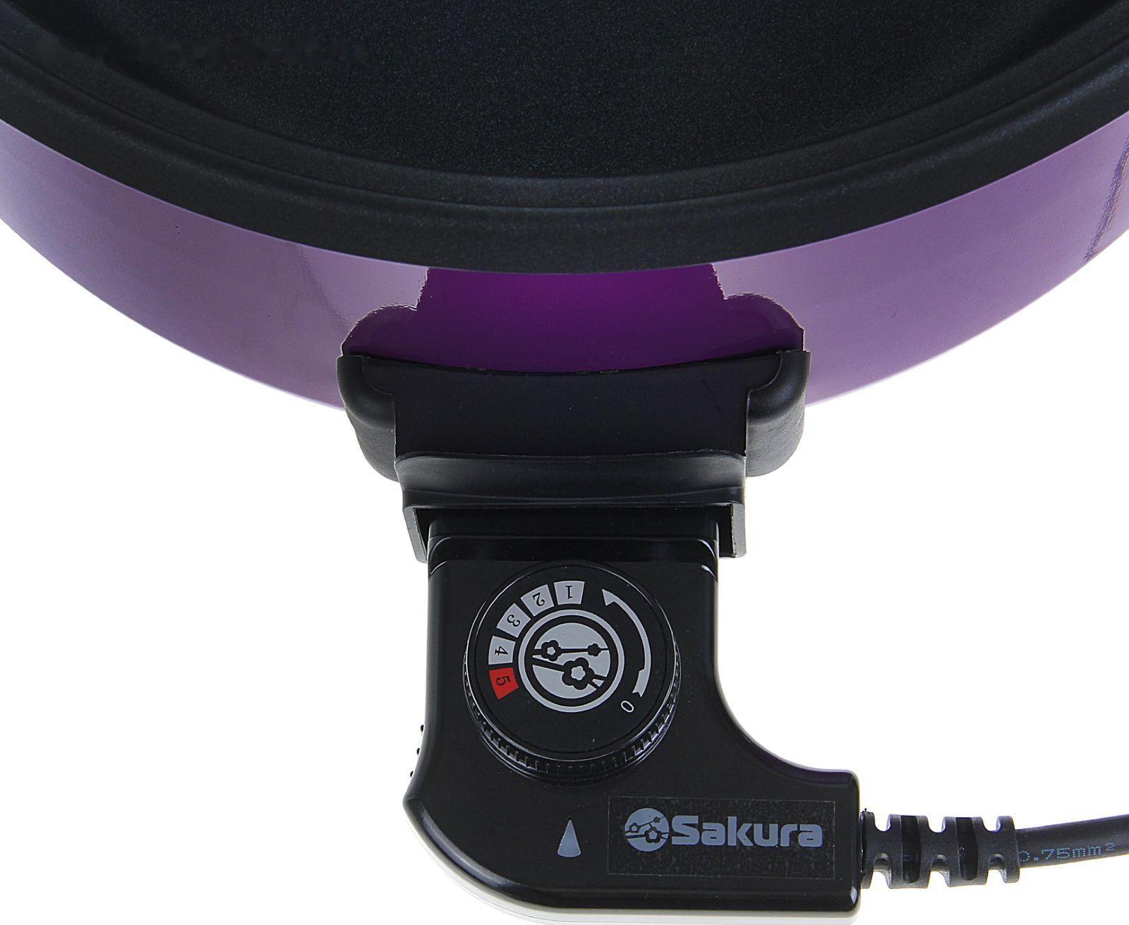 Сковорода электрическая Sakura SA-7712V, 1500 Вт, d=32, глубина 9 см