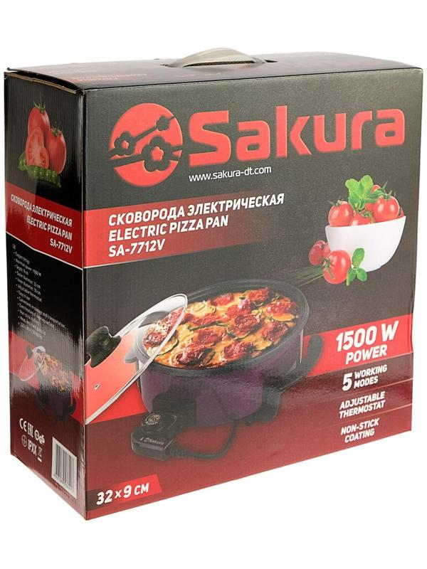 Сковорода электрическая Sakura SA-7712V, 1500 Вт, d=32, глубина 9 см