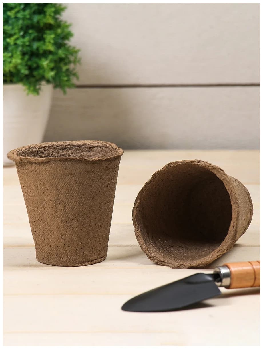 Торфяной горшок Greengo для рассады, 250 мл, 8 × 8 см, 180 шт.