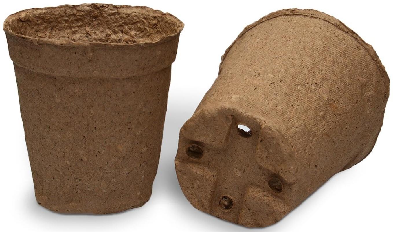 Торфяной горшок, 500 мл, 11 × 10 см, набор 20 шт., «Умный город»