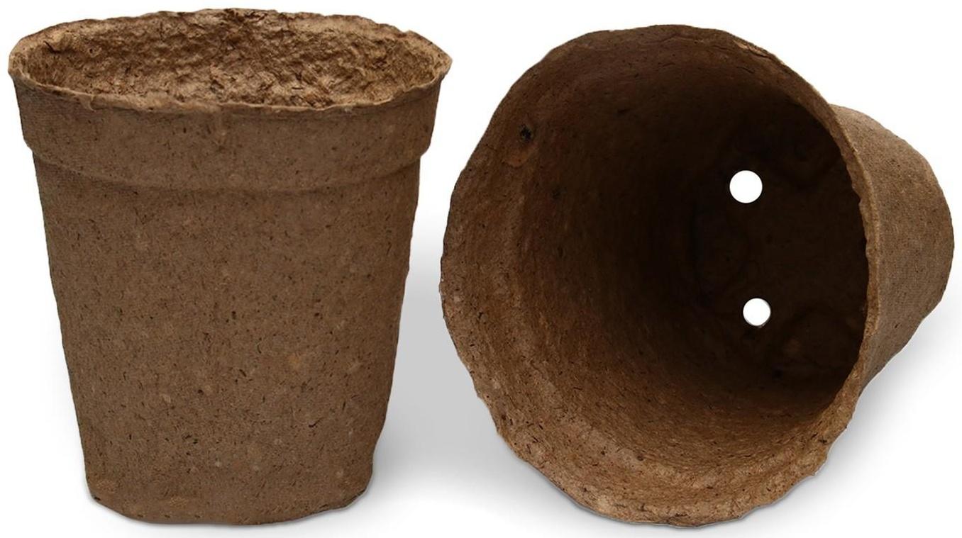 Торфяной горшок, 500 мл, 11 × 10 см, набор 20 шт., «Умный город»