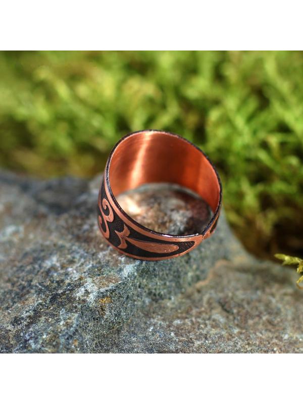 Кольцо-амулет «Коловрат», пластинчатый, медь