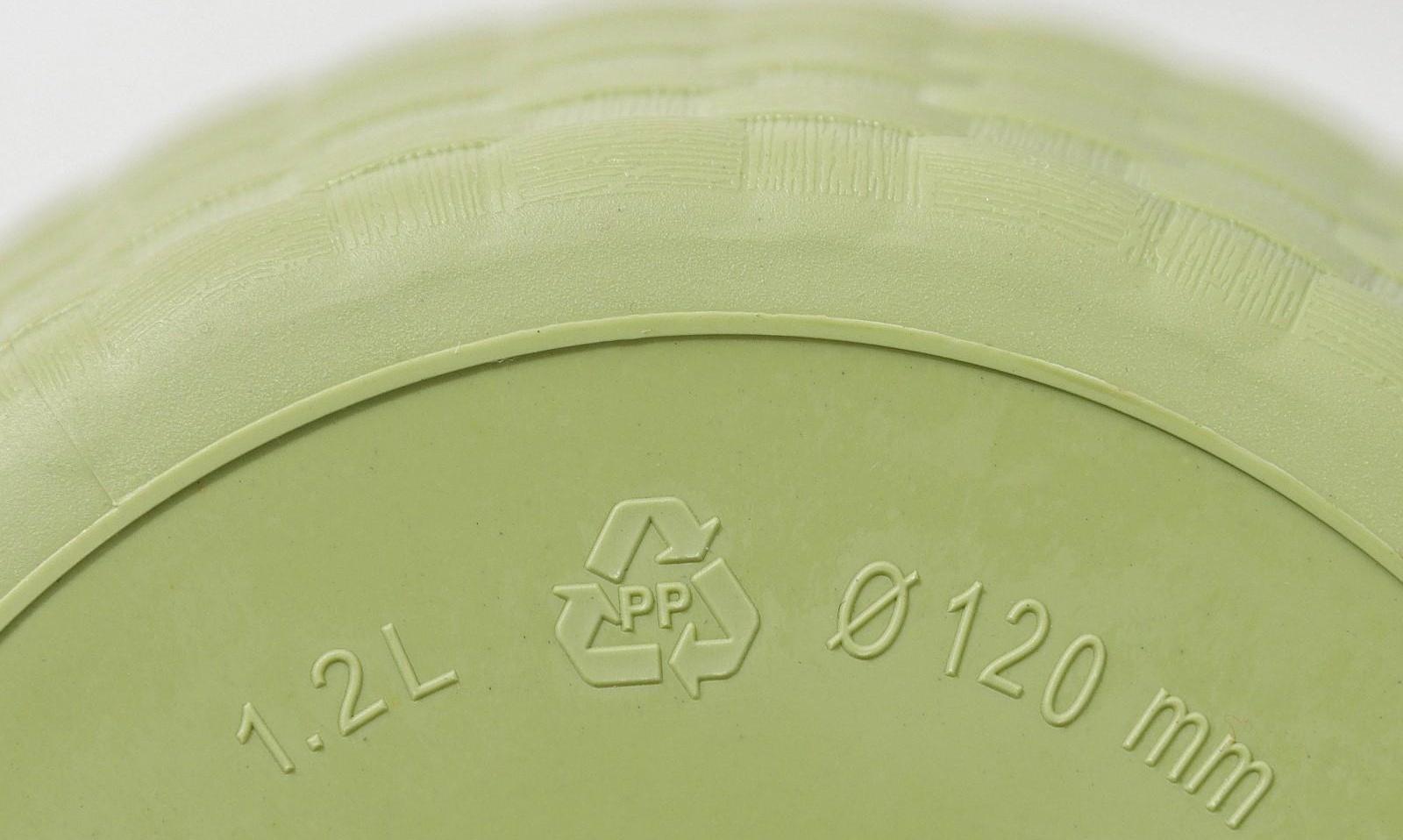 Горшок для цветов с поддоном «Ротанг», 1,2 л, цвет оливковый