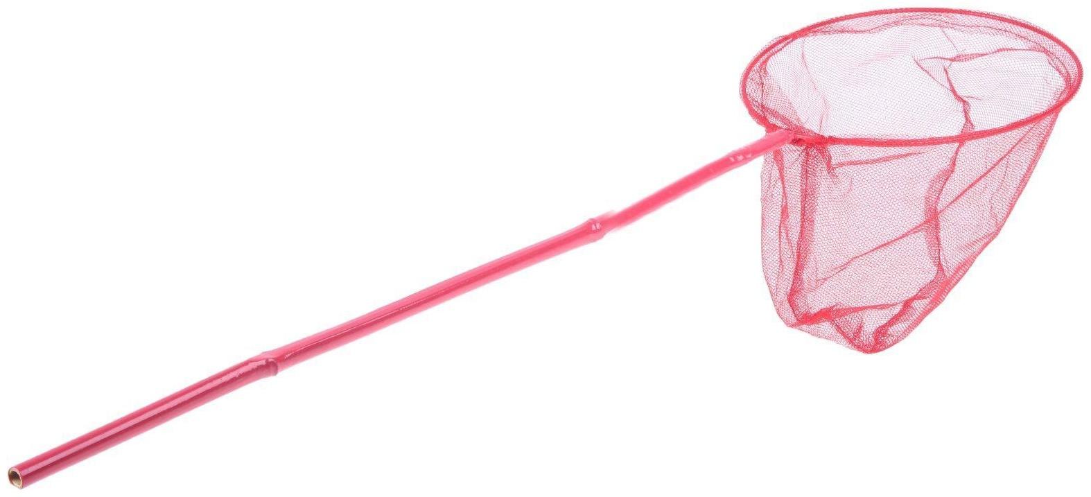 Сачок детский бамбуковая ручка 53 см, диаметр 20 см, цвета МИКС