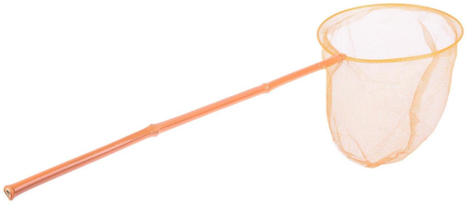 Сачок детский бамбуковая ручка 53 см, диаметр 20 см, цвета МИКС