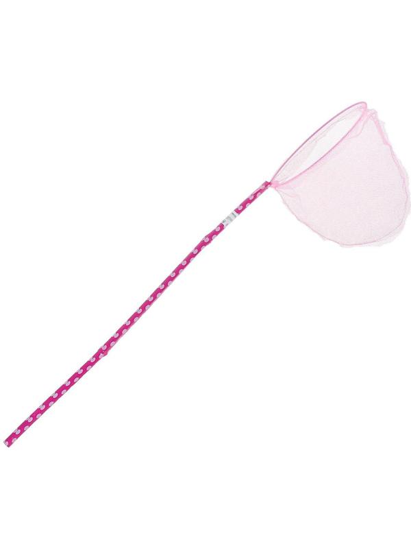 Сачок детский бамбуковая ручка 50 см в горох, диаметр: 20 см, цвета МИКС