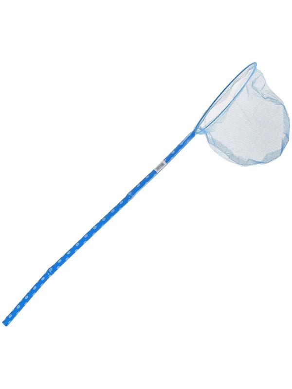 Сачок детский бамбуковая ручка 50 см в горох, диаметр: 20 см, цвета МИКС