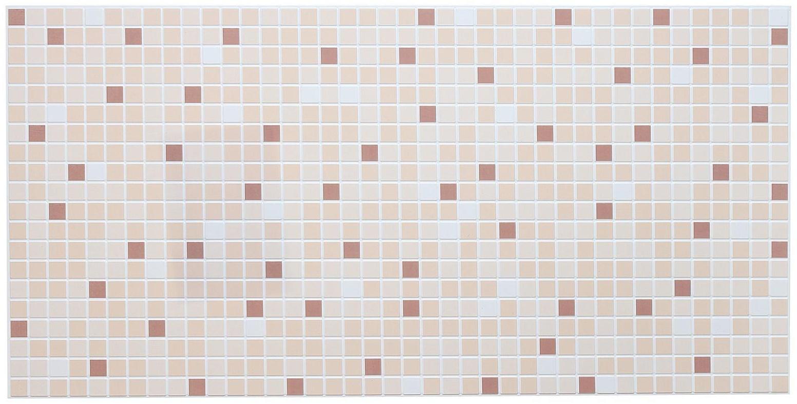 Панель ПВХ Мозаика коричневая 955*480