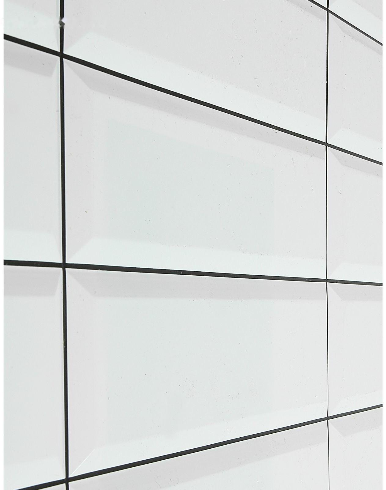 Панель ПВХ Плитка Белая черный шов 955*480