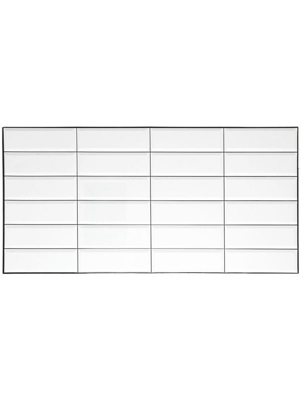 Панель ПВХ Плитка Белая черный шов 955*480