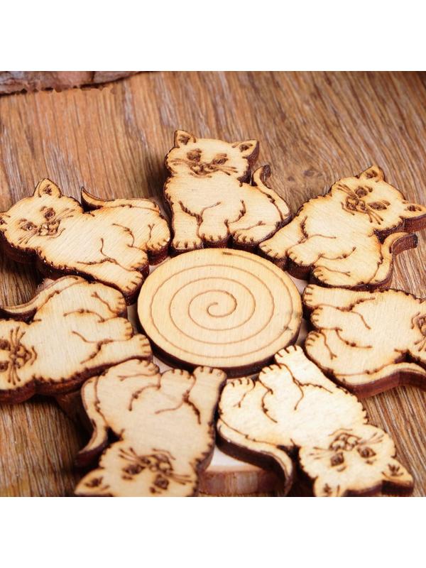 Подставка под горячее «Котик», D=11 см, можжевельник