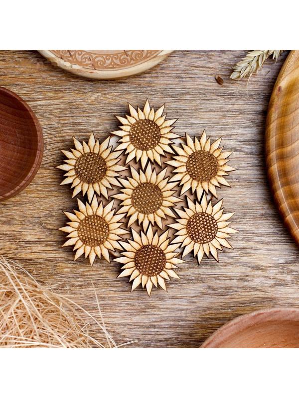 Подставка под горячее «Подсолнух», D=11 см, можжевельник