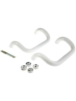 Ручка скоба дверная, L=250 мм, белая