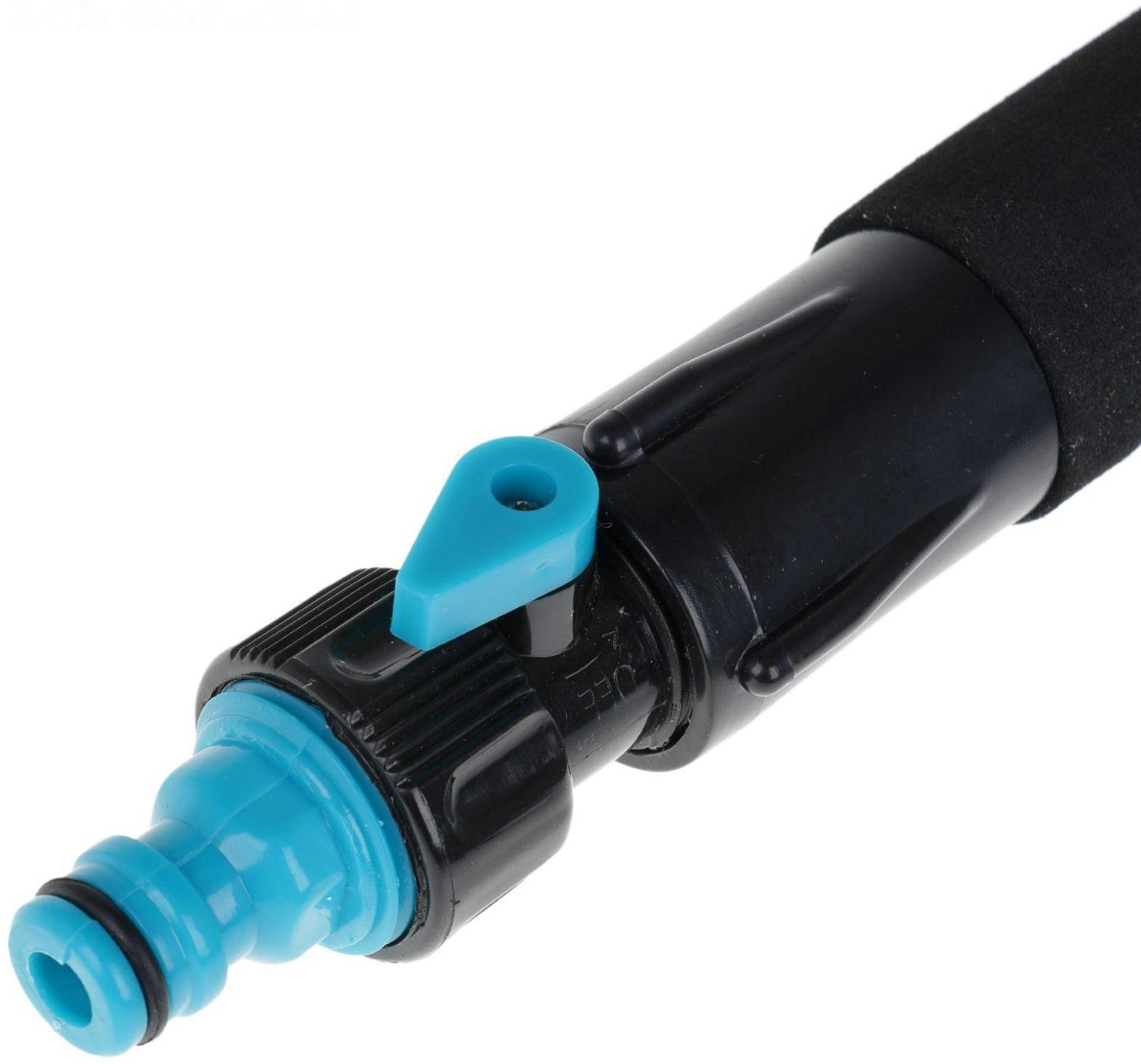 Щетка для мытья автомобиля Autovirazh AV-2181, 45 см, мягкая ручка, под шланг, кран