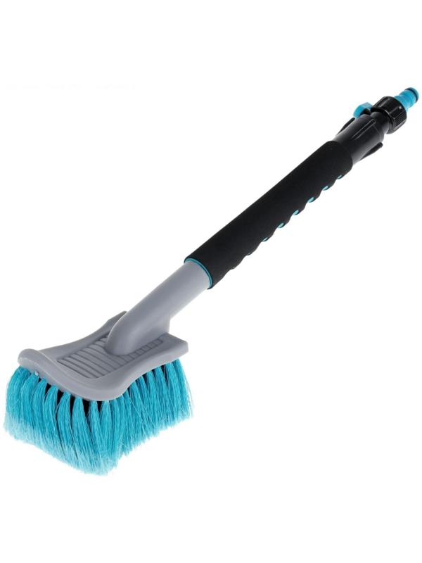 Щетка для мытья автомобиля Autovirazh AV-2181, 45 см, мягкая ручка, под шланг, кран