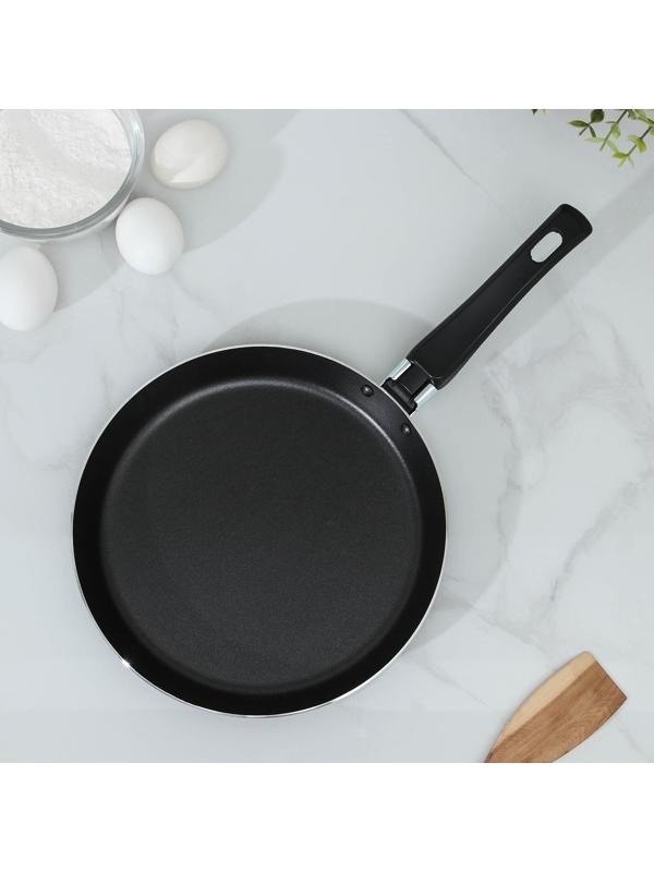 Сковорода блинная PROMO, d=22 см, пластиковая ручка, антипригарное покрытие, цвет чёрный