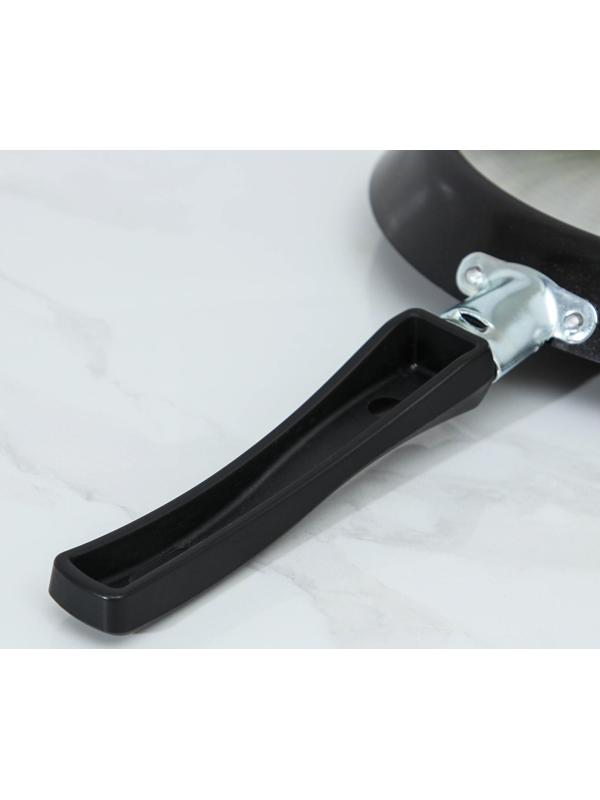 Сковорода блинная PROMO, d=22 см, пластиковая ручка, антипригарное покрытие, цвет чёрный