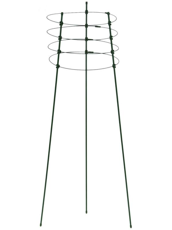 Кустодержатель, 4 кольца, d = 28 см, h = 120 см, металл, зелёный