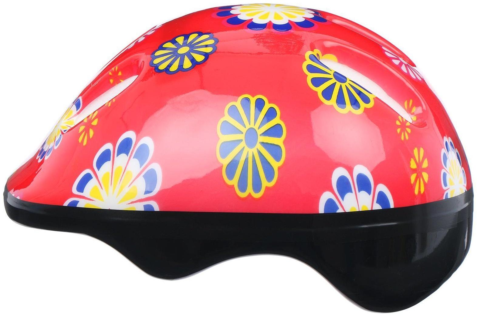 Шлем защитный OT-SH6 детский, размер S, обхват 52-54 см, цвет красный