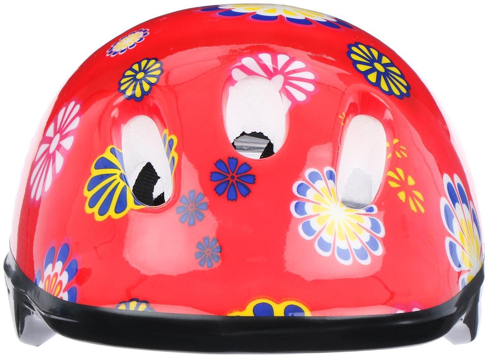 Шлем защитный OT-SH6 детский, размер S, обхват 52-54 см, цвет красный