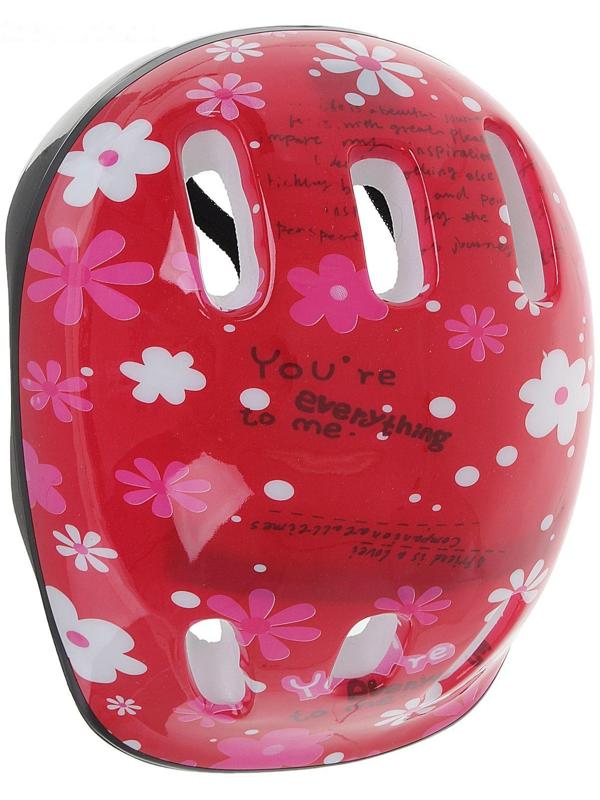 Шлем защитный OT-SH6 детский, размер S, обхват 52-54 см, цвет красный