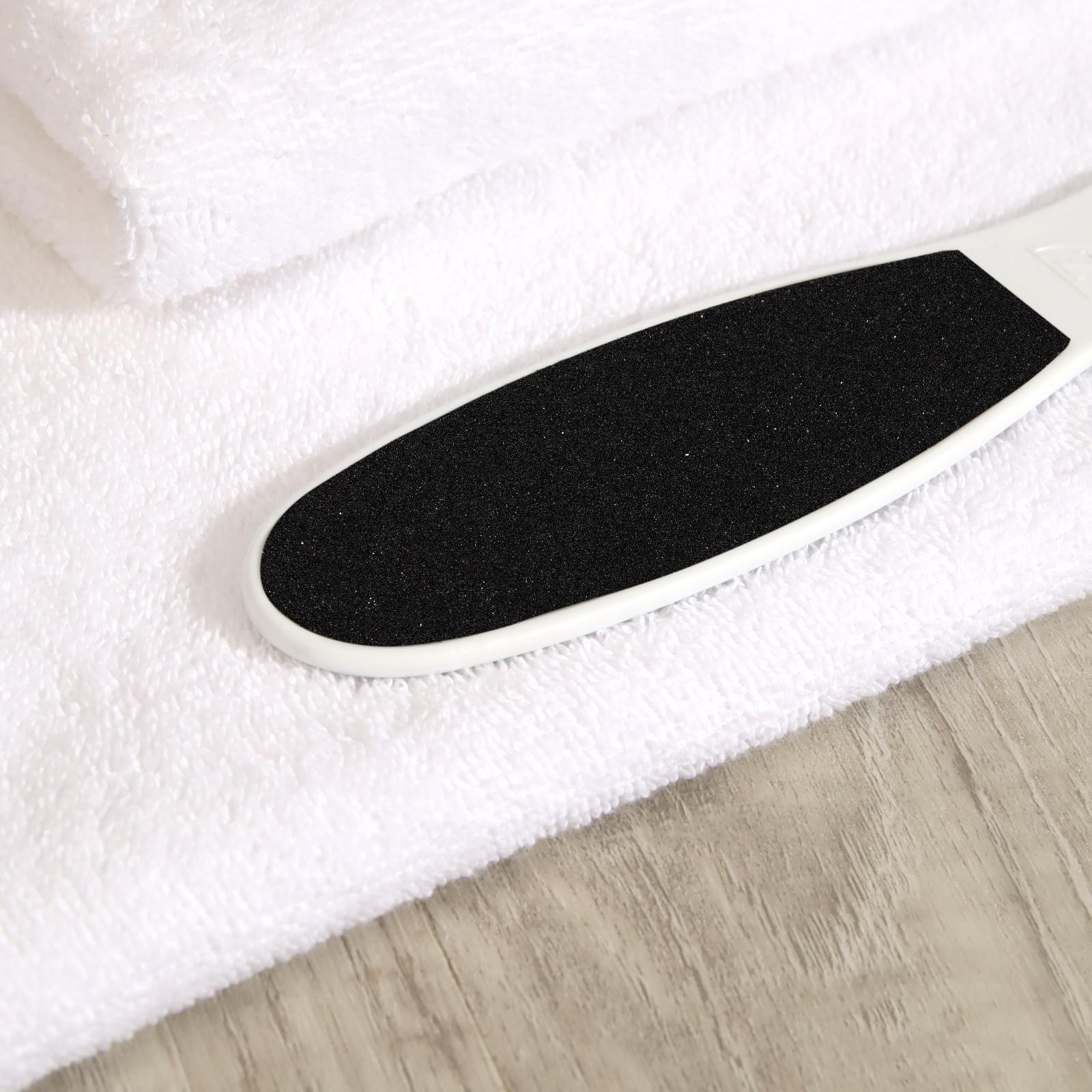 Тёрка для ног, наждачная, двусторонняя, абразивность 100/180, 24 см, цвет белый, RA-13