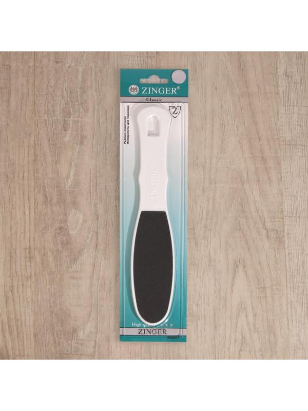 Тёрка для ног, наждачная, двусторонняя, абразивность 100/180, 24 см, цвет белый, RA-13