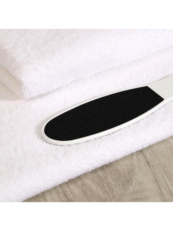 Тёрка для ног, наждачная, двусторонняя, абразивность 100/180, 24 см, цвет белый, RA-13