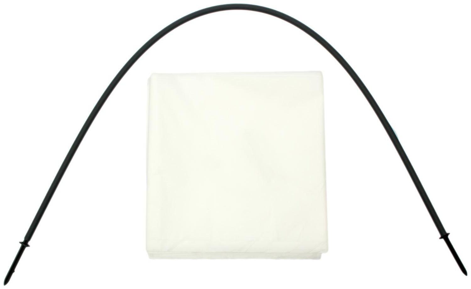 Парник прошитый, длина 8 м, 9 дуг из пластика, дуга L = 2 м, d = 20 мм, спанбонд 35 г/м², «Ленивый»