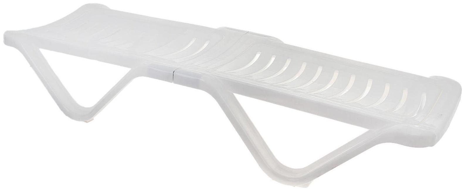 Шезлонг, размер 192 х 62 х 32, цвет белый