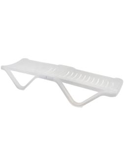 Шезлонг, размер 192 х 62 х 32, цвет белый