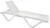 Шезлонг, размер 192 х 62 х 32, цвет белый