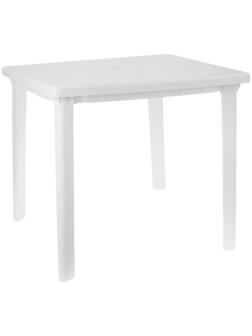 Стол квадратный, размер 80 х 80 х 74 см, цвет белый